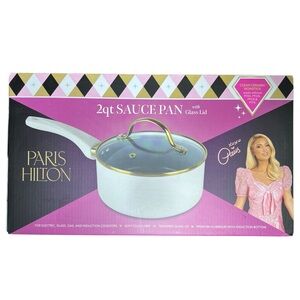 Paris Hilton 2 Qt Sauce Pan w/ Glass Lid